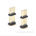 Conector de clavija de 1,27 mm de doble fila SMT negro